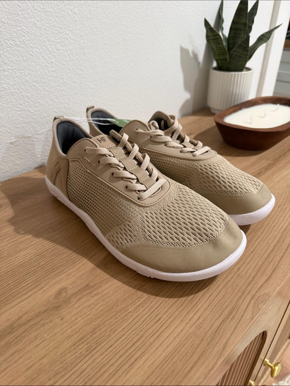 Hike Footwear Men's Taupe Knit Casual Sneakers